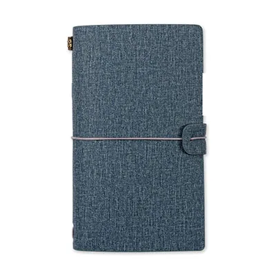 Denim Blue Agenda, A6, винтажный блокнот из искусственной кожи, еженедельник, Обложка, Канцтовары, офисные принадлежности, студенческий журнал для путешествий - Цвет: Denim Blue