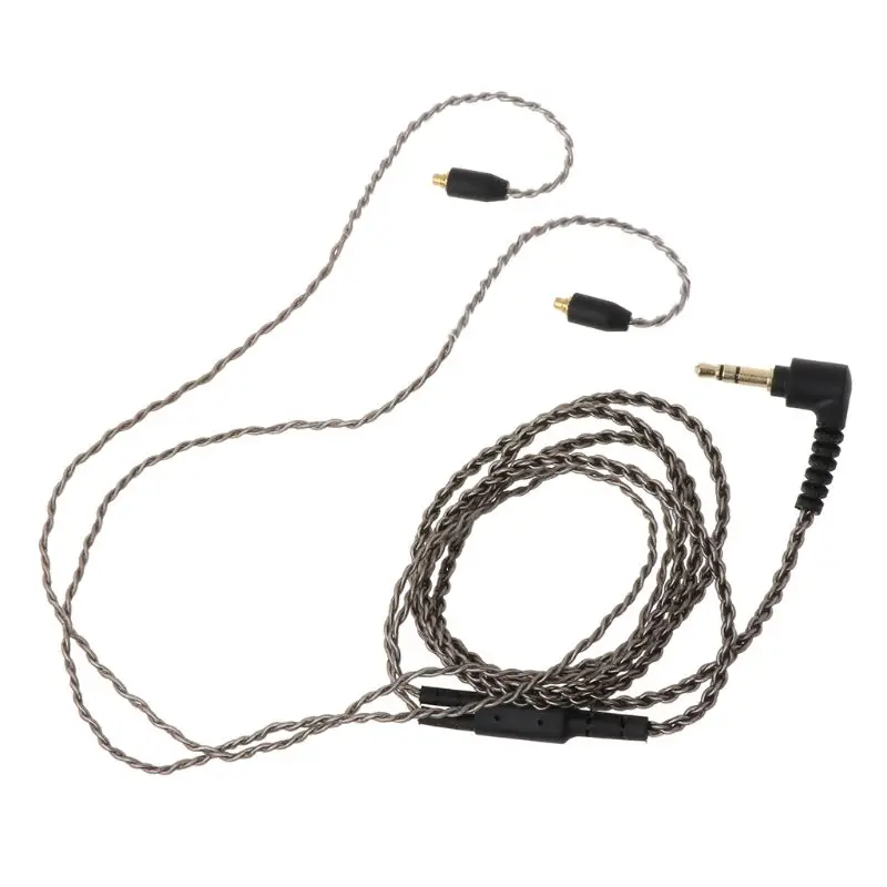 Посеребренный кабель MMCX SE535 съемный провод для наушников Shure SE215 SE315 SE846 UE900