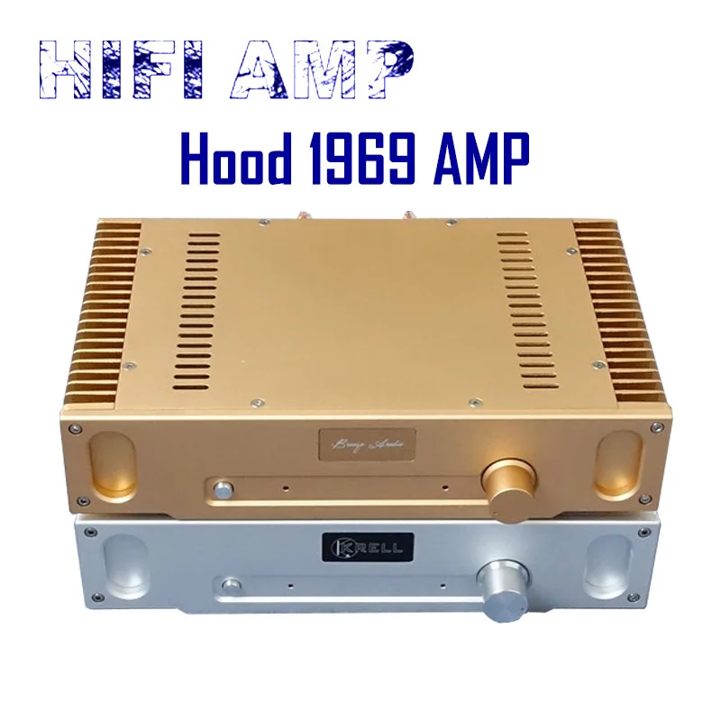 Hood 1969 Single-Ended Class A Tube Power Amplifier Metal Sealed Transistor Fever Desktop Home Audio AMP Aluminum 110V Optional