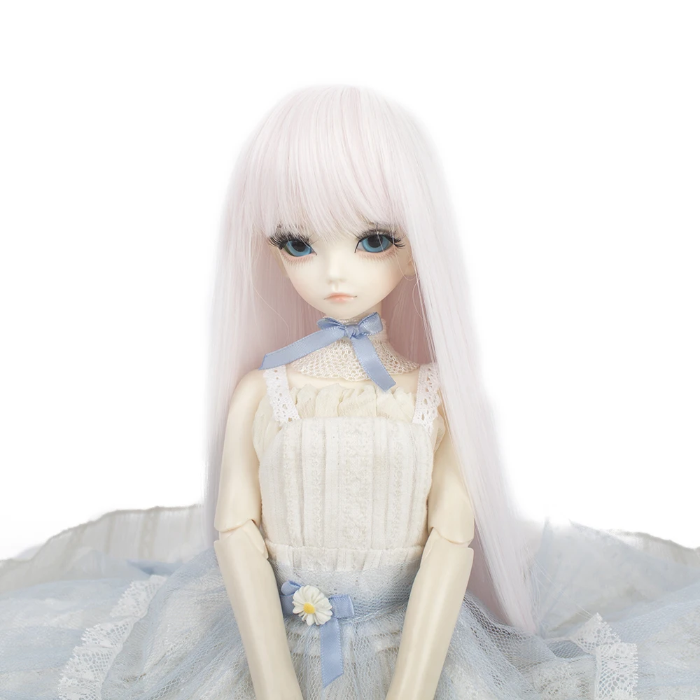 Светильник розовые длинные прямые кукольные волосы с челкой для 1/3 BJD/SD парики
