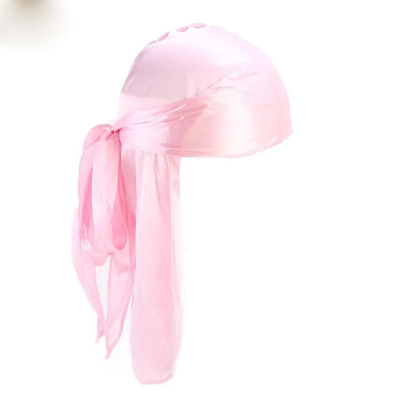 Новинка унисекс длинные шелковые атласные дышащие тюрбан шляпы парики Doo Durag