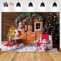 yeele merry christmas wooden house gift lanterns background photophone photography photo studio for decoration customized size