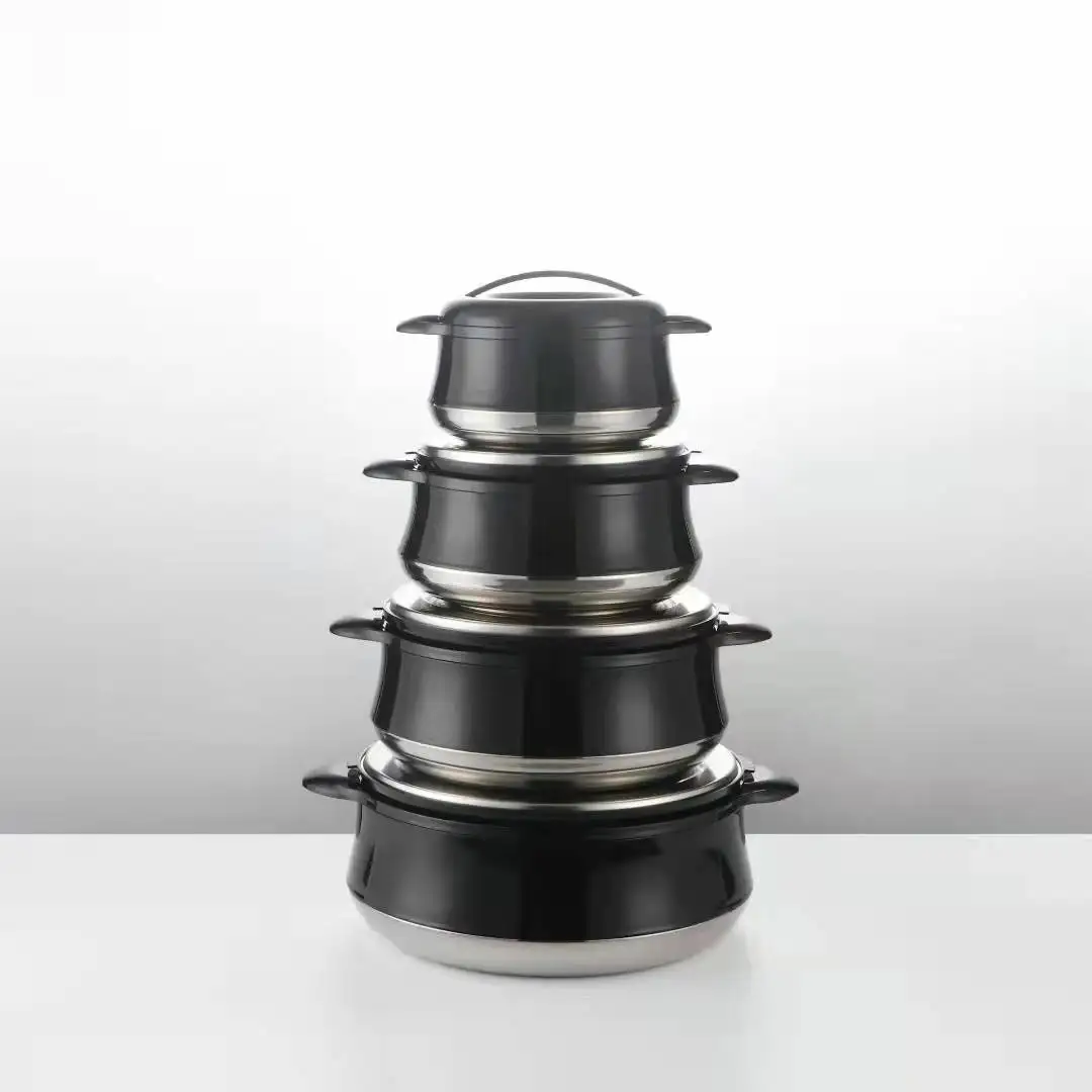 

4 Pcs/Set 2/4/6/10L Stainless Steel Insulatioin Pan Thermal Food Container Insulated Lunch Box Party
