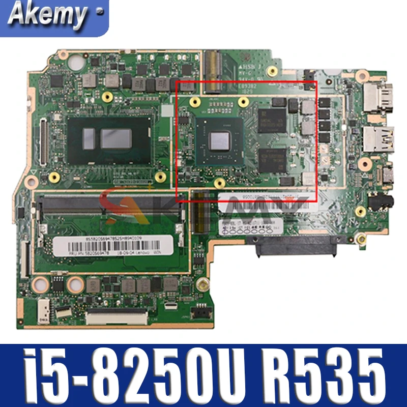 

Материнская плата Akemy для ноутбука Lenovo 330S-14IKB 330S-14, процессор i5-8250U GPU R535, 2 ГБ, 4 Гб ОЗУ, Протестировано, 100% рабочий