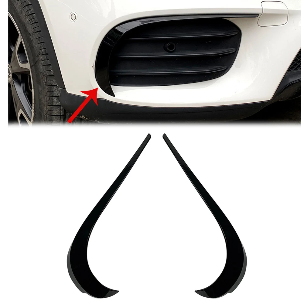 

Черный спойлер для переднего бампера из АБС-пластика, 2 шт., спойлер для Mercedes Benz GLA-Class GLA220 250 X156 2017 2018 2019, аксессуары