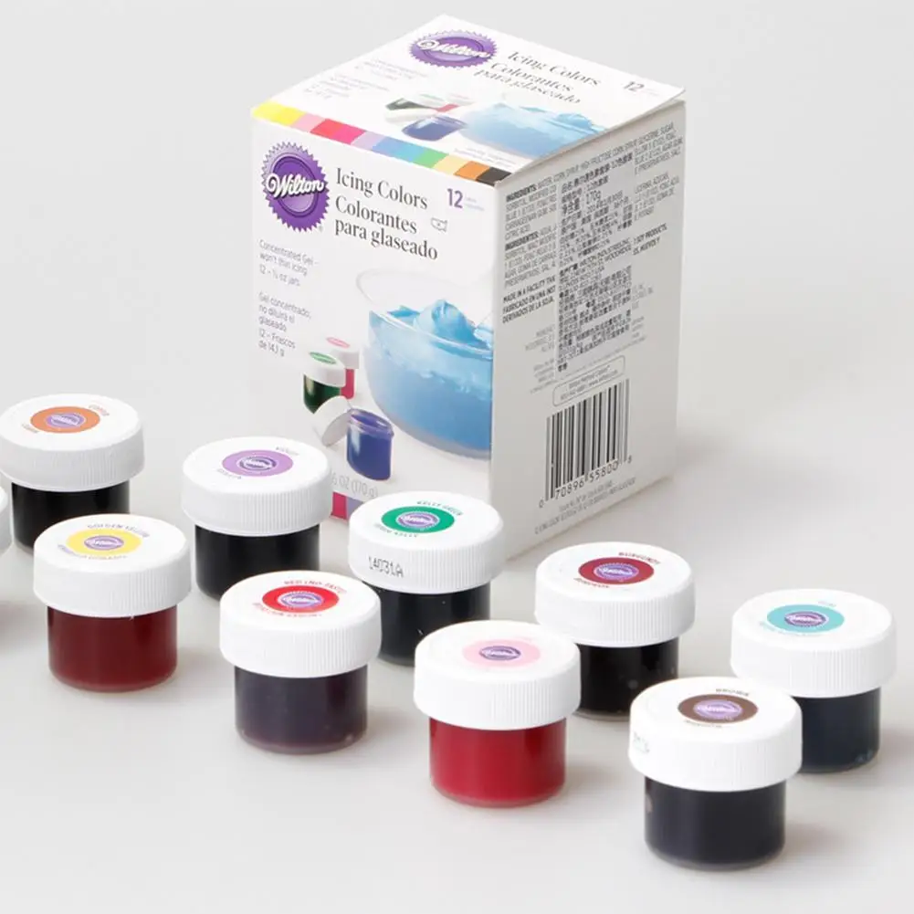 

pigment 12 color cream cake set fondant baking edible mold cake coloring B0H6