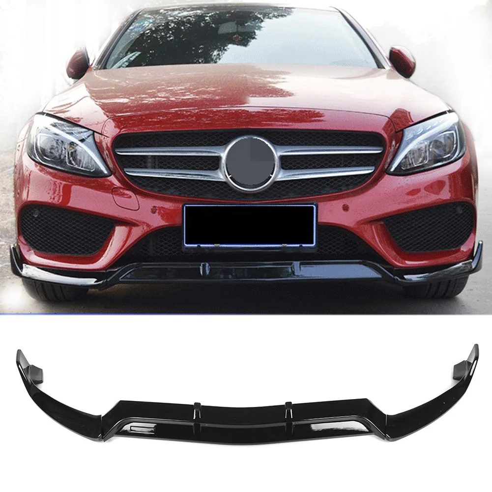 

3 шт., сплиттер для переднего бампера Mercedes Benz C-Class W205 C180 C200 C300 2015 2016 2017 2018