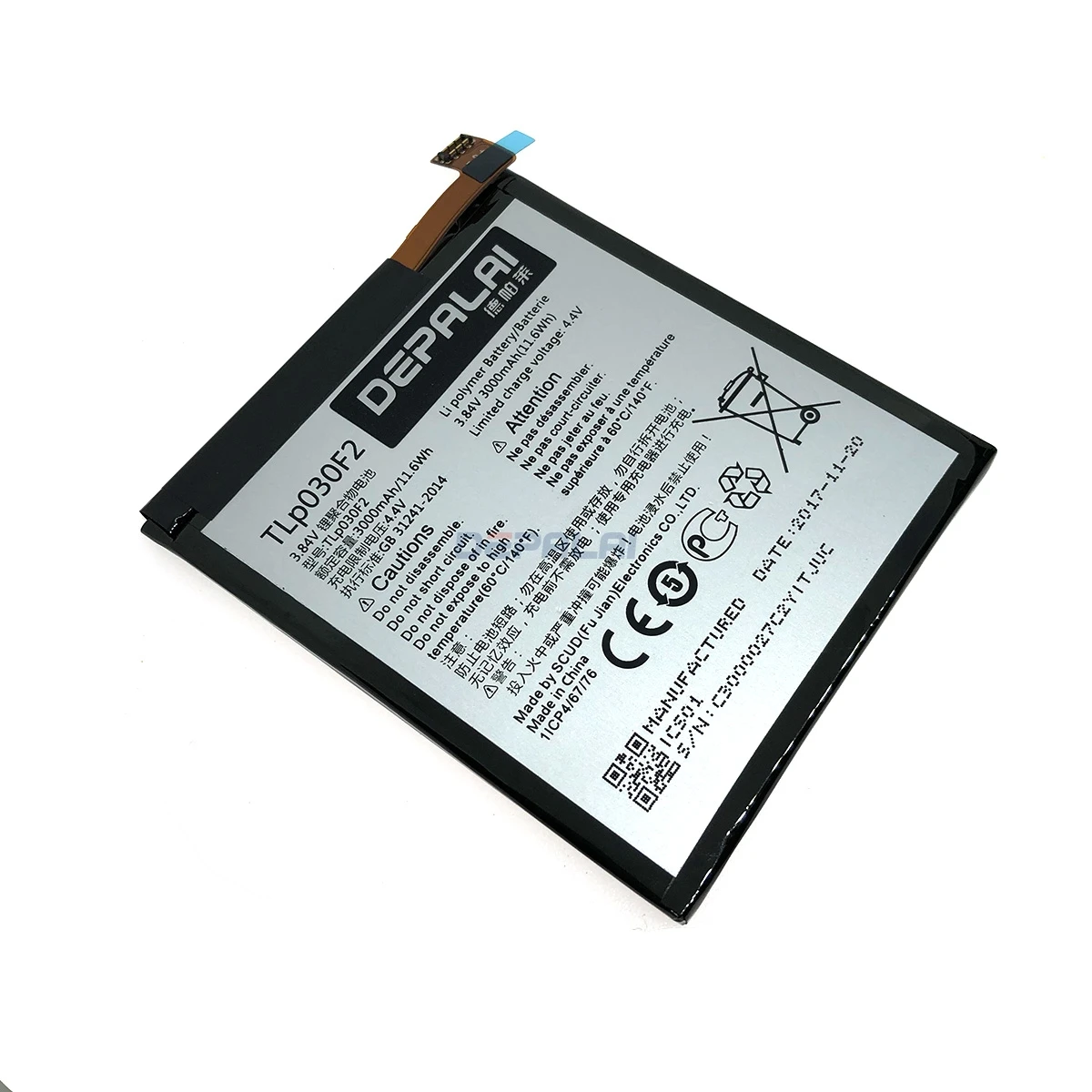 3 84 V 3000mAh для TCL Alcatel TLP030F2 мобильный телефон аккумулятор BlackBerry DTEK60 | Мобильные