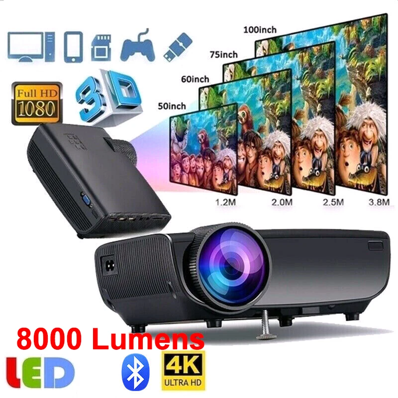 1080P HD Мобильный телефон проектор домашний кинотеатр 3D 4K 45W светодиодный проектор домашний кинотеатр Wifi экран проектор портативный проектор