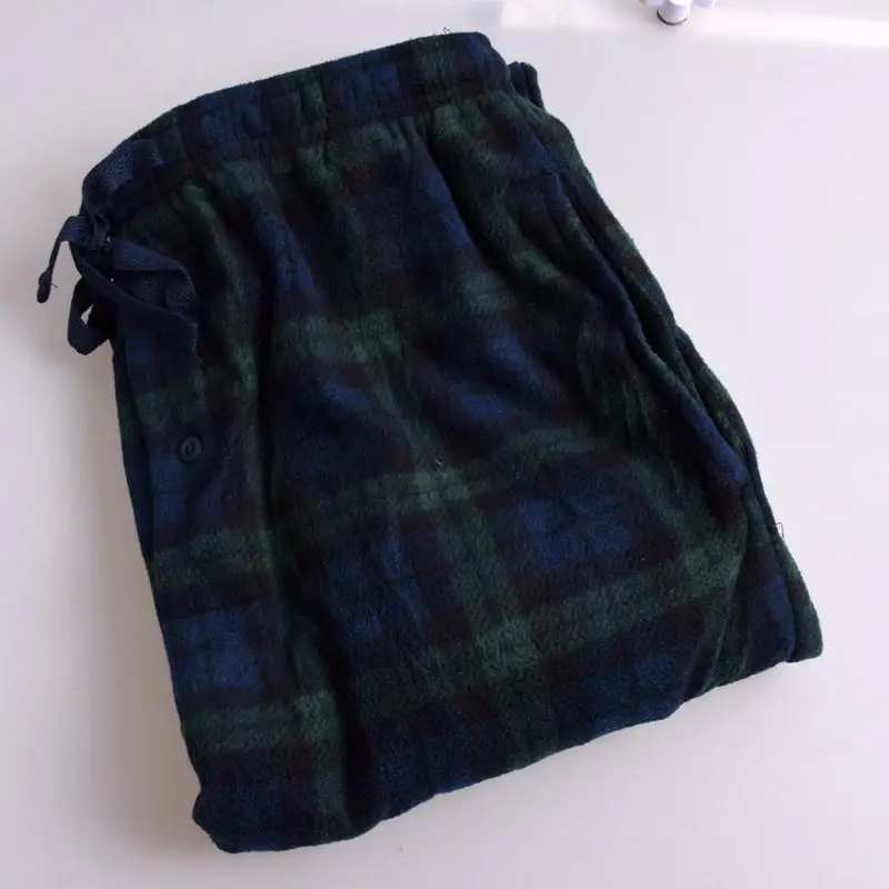 Men's Winter Gleece Trousers Pocket Pajama Pants Keep Warm Sleep Wear Bottoms Plus Size