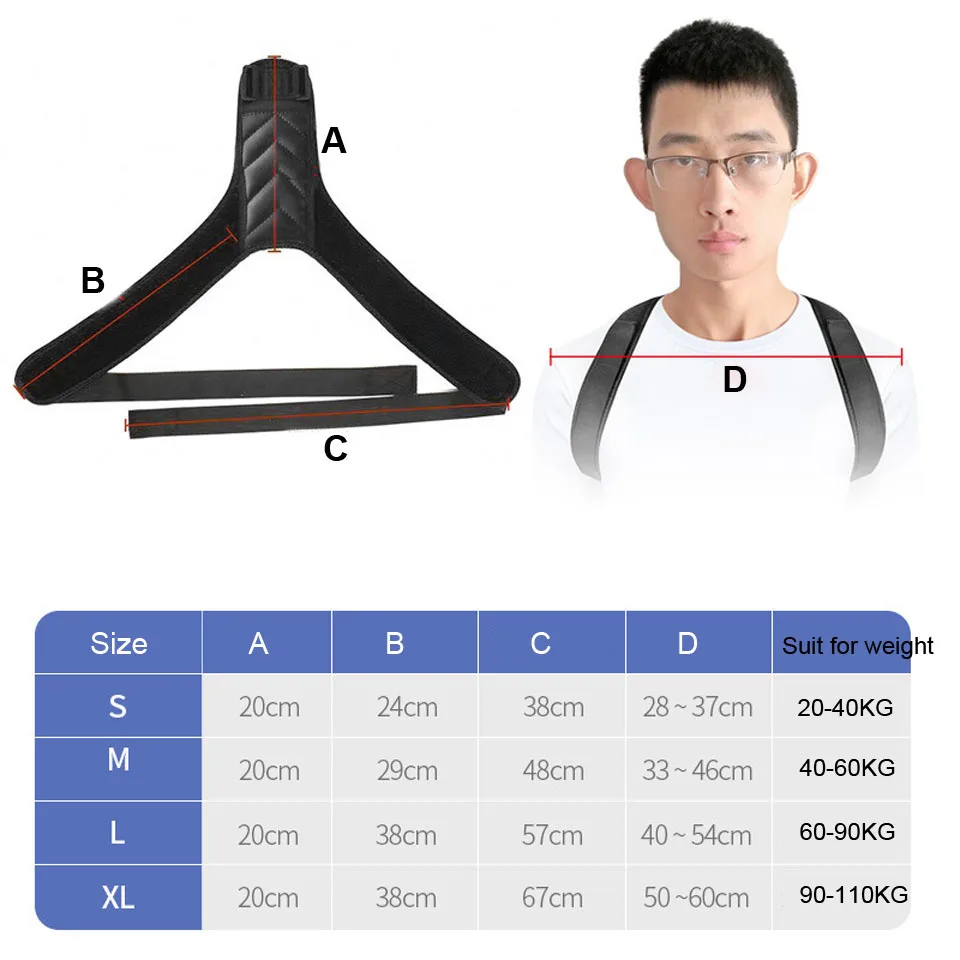 

GOBYGO Posture Corrector Adjustable Back Belt Support Corset Spine Shoulder Lumbar Posture Correction Support Corrector Unisex