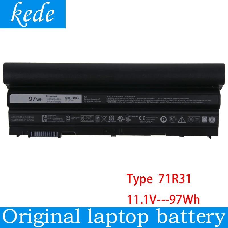Kede оригинальный аккумулятор для ноутбука 71R31 Latitude E6440 N3X1D E6540 HTX4D 5DN1K GCJ48 312-1443 CRT6P WT5WP