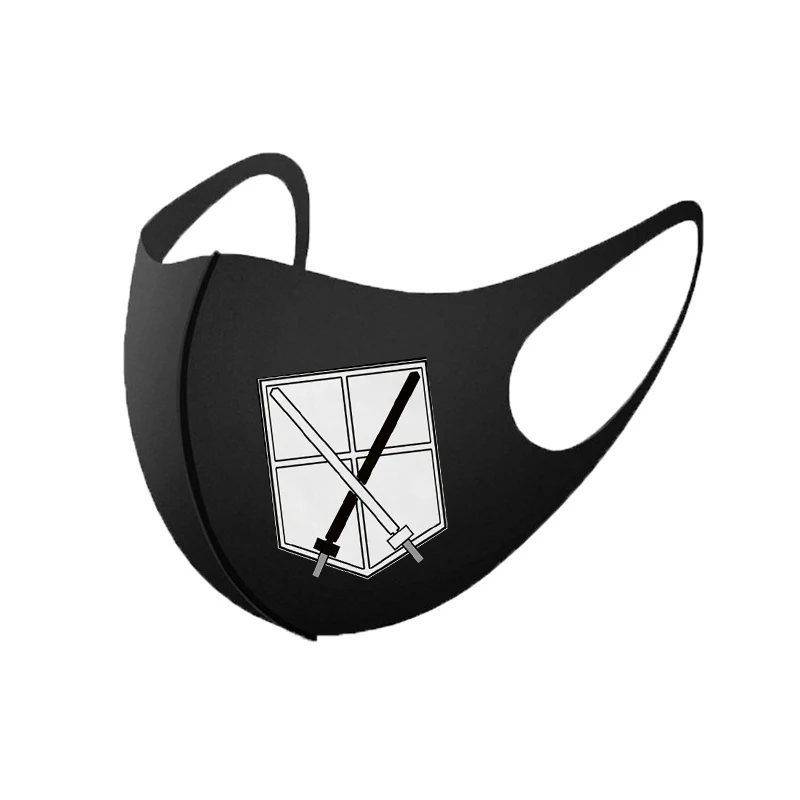 Модные маски для косплея из аниме атака на Титанов аксессуары дышащая хлопковая