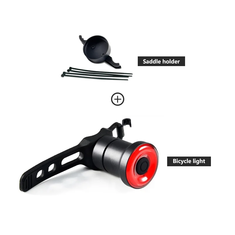 Light With Holder B XLITE100 светодиодный светильник-вспышка для велосипеда, автоматический запуск/остановка тормоза, зондирование IPx6, водонепроницаемый USB, умный тормозной задний светильник - Цвет: Light With Holder B