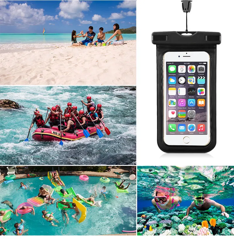 10 шт./лот водонепроницаемая сумка со светящимся подводным чехлом чехол для