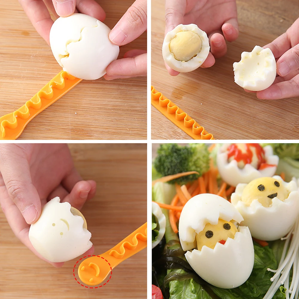 

Fancy Cut Eggs Cooked Eggs Cutter Household Boiled Eggs Creative Tools Bento Cut Flower Shaper Home Kitchen Accessories 2Pcs