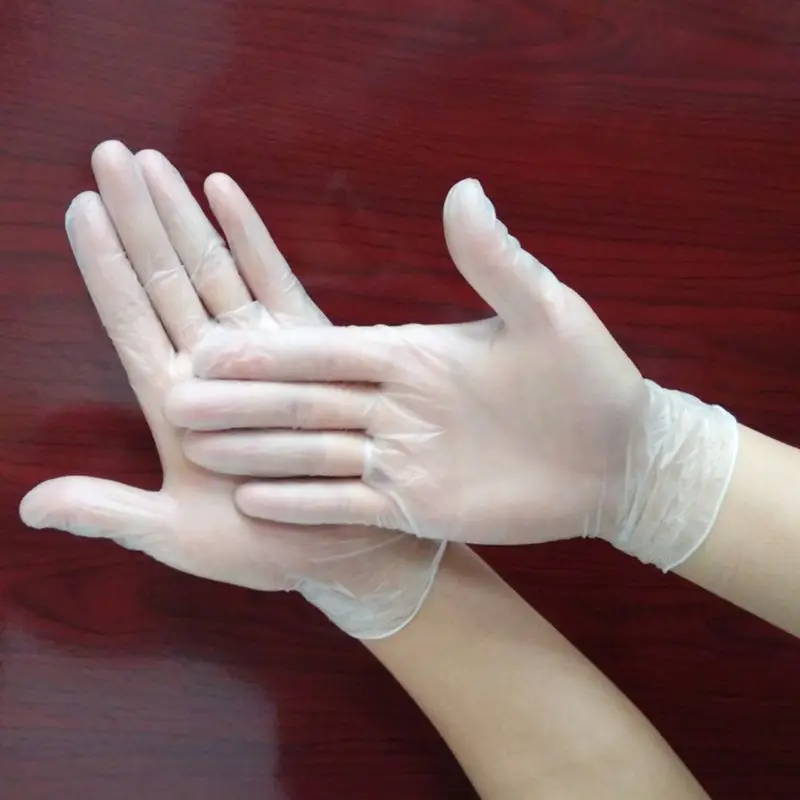

100 PCS Transparent Disposable PVC Gloves DIY Jewelry Making Tools