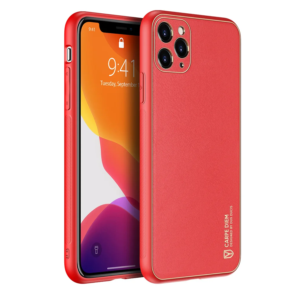 

For iPhone 11Pro Max DUX DUCIS Yolo Series Luxury Back Case Protecting Case Support Wireless Charging Supper PU+PC+TPU