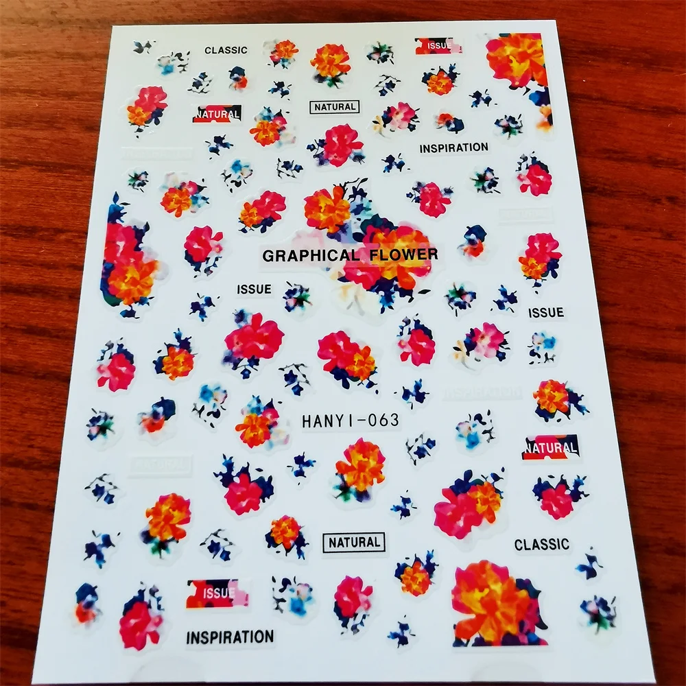 

Cartoon Flower Nail 3D Back glue Nail decal Nail sticker Nail decoration Nail art Nail tool Nail ornament