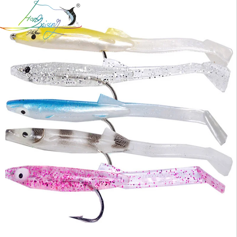 

100ps Fishing Soft Bait 50mm 0.8g soft sea eel top quality false bait Paddle Tail Sand Eel pesca fishing lure crankbait