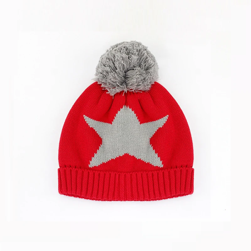 Детская шапка шарф и перчатка набор зимних шапок с помпоном для мальчиков