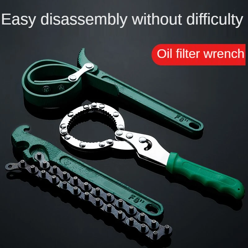 

Oil Filter Wrench Accessories Anti-skid Belt Wrench Oil Filter Puller Strap Spanner Chain Oil Filter Cartridge Disassembly Tool