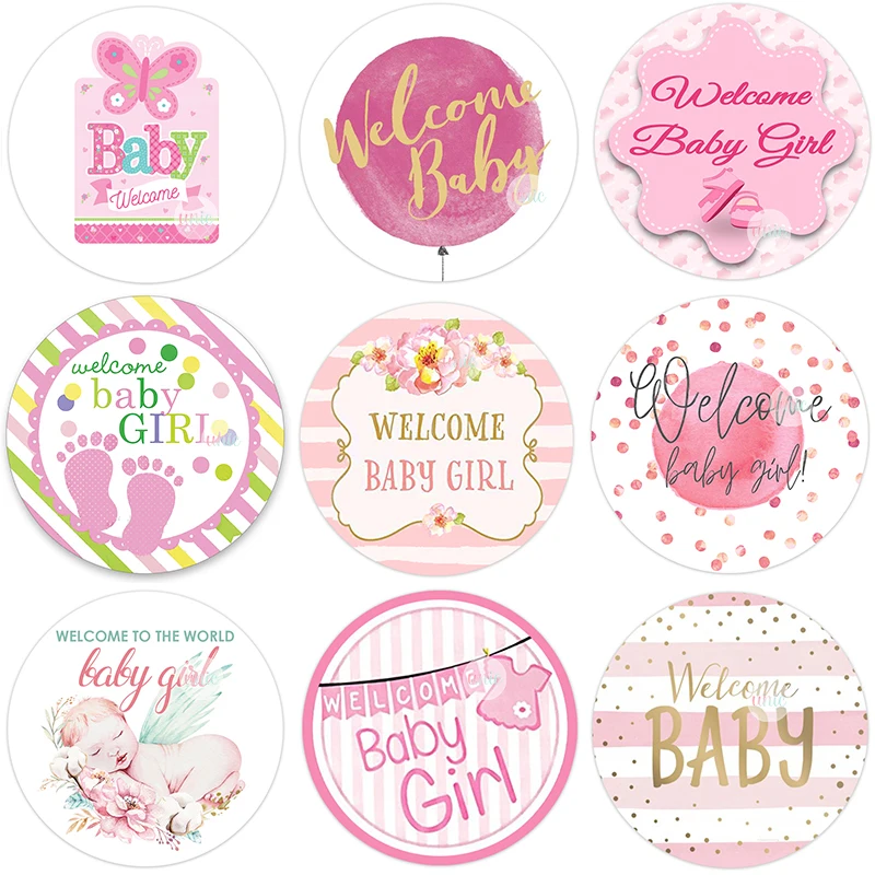 

Welcome Baby Girl It Is A Girl Stickers Gender Reveal Baby Shower Party Decor Labels Welcome Newborn