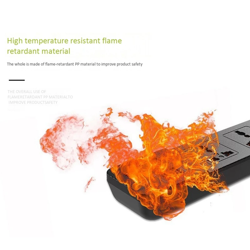 Multi-Function Power Strip Expander 3 Sockets 4 Smart USB Flame-Retardant Square Home | Обустройство дома