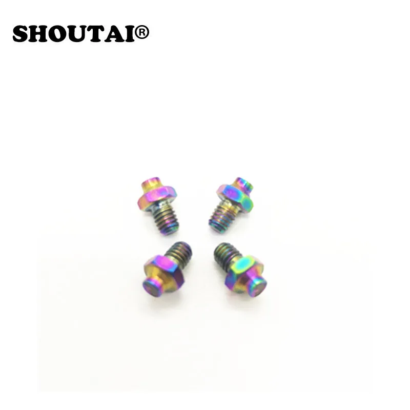8pcs M4*5 Pedal Ti Bolt Anti-Slip Titanium Bolts For Mountain Road Cycling XC Cross-country Hexagon Screws | Спорт и развлечения