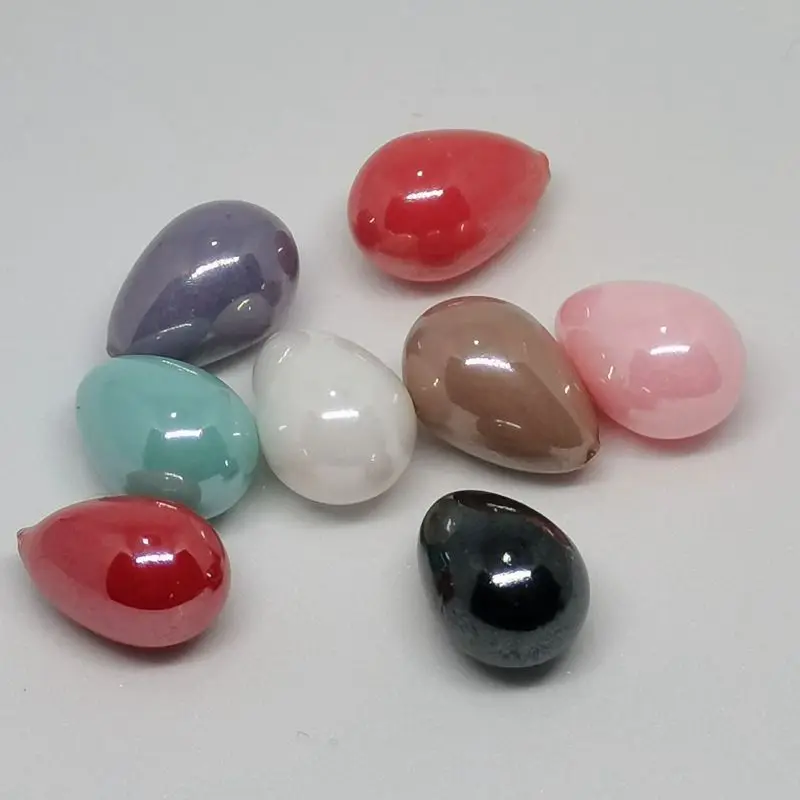 20 шт./лот оптовая продажа разноцветные бусины в форме капли воды имитация жемчуга