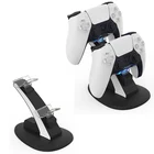 Зарядная док-станция с двумя контактами и светодиодным индикатором для контроллеров Sony PS5 и Playstation 5