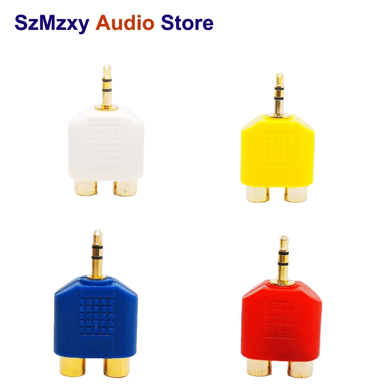 

1 шт. 3,5 высокое качество позолоченные 24k стерео 3,5 мм папа 2RCA Женский аудио адаптер для сотового телефона компьютера динамик наушники