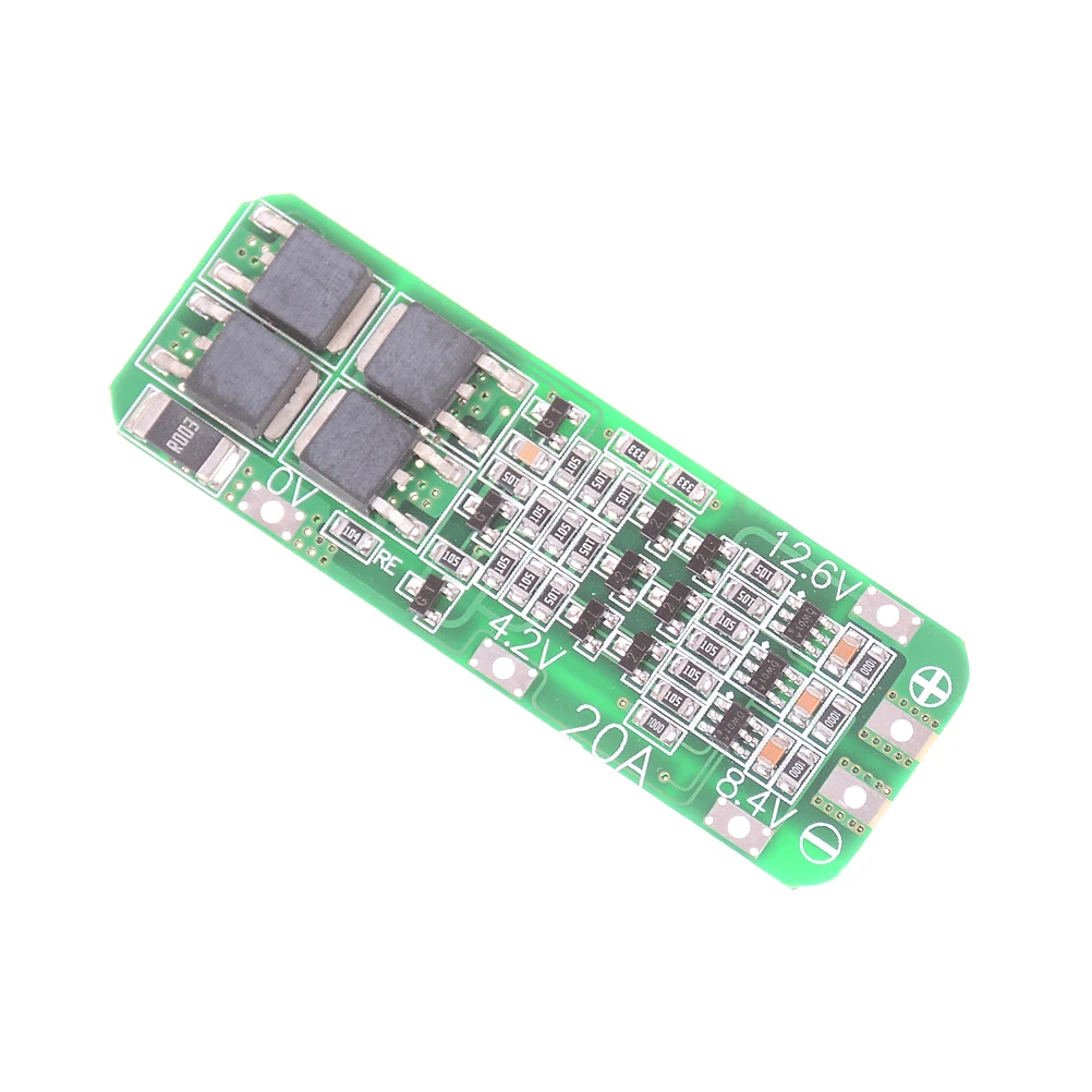 

1 PCS PCB 18650 Lithium Battery Protection Board Protection Board Electronic Module 3 String 12.6V 20A 59*20*3.4mm