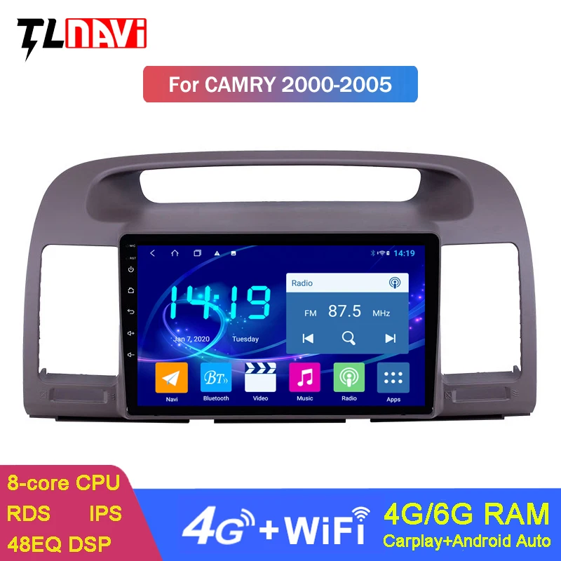 Автомагнитола 6G + 128G IPS экран Android 10 мультимедийный плеер для Toyota Camry 2002 2006