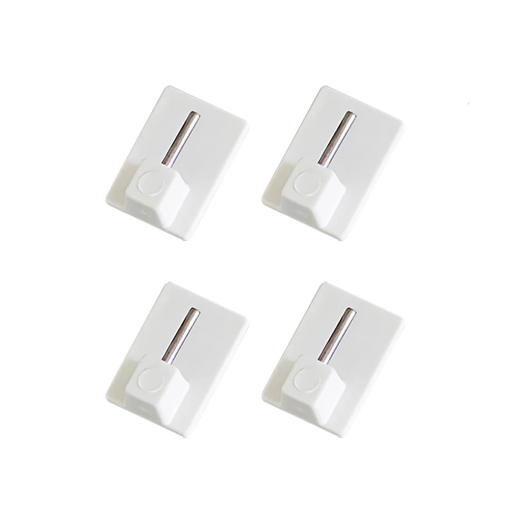 

4Pcs Self-adhesive Wall Hook Storage Hooks Kitchen Bathroom Hook Curtain Buckle Curtain Hooks Buckle Accessories