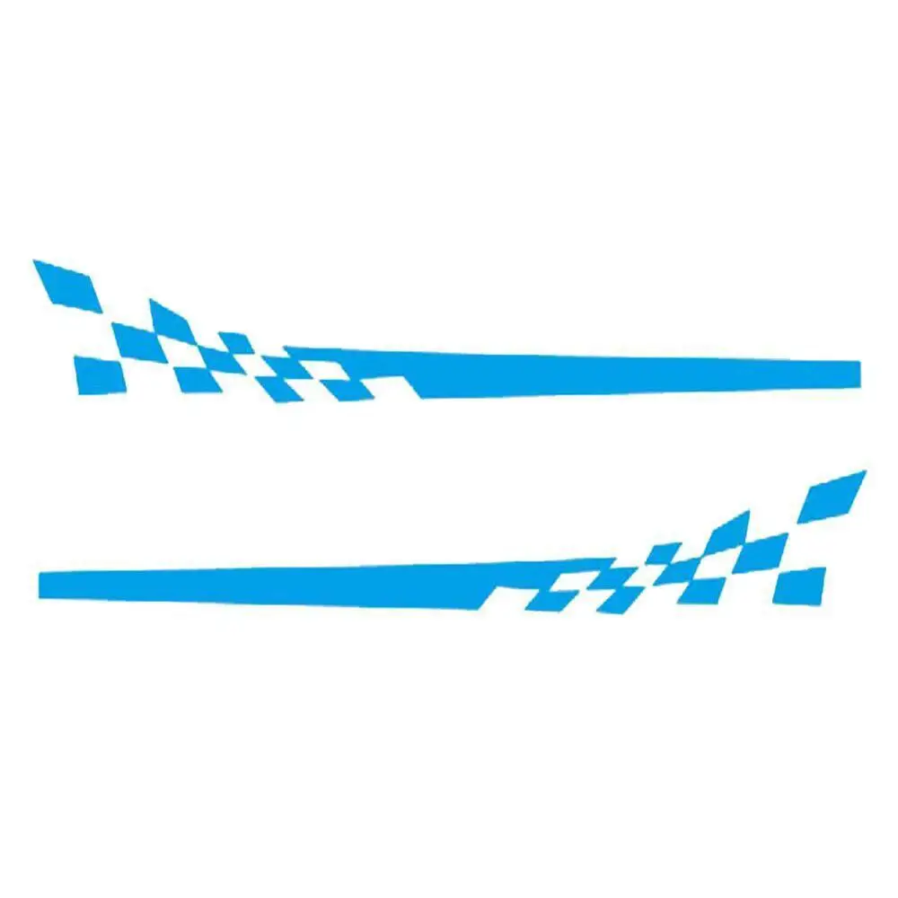 Гоночный флаг Виниловая наклейка Стайлинг автомобиля дверь боковая юбка полосы