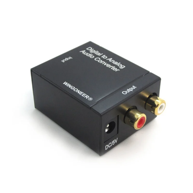 Цифровой Toslink / SPDIF в аналоговый стерео 2 x RCA аудио конвертер-цифровой конвертер