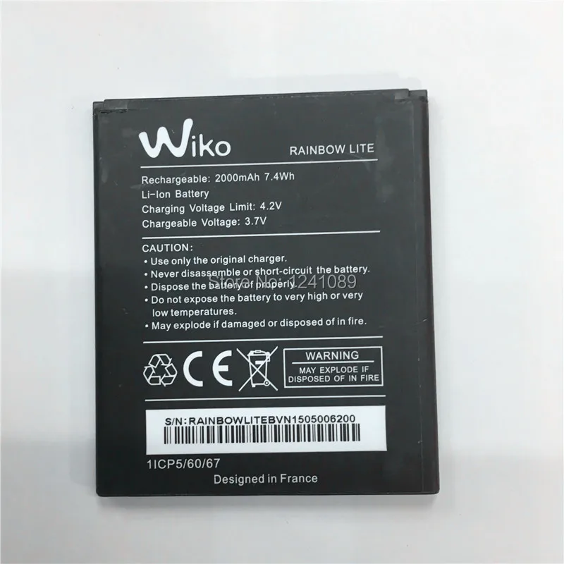 ycooly mobile phone battery for wiko rainbow lite battery 2000mah long standby time for wiko mobile accessories free global shipping