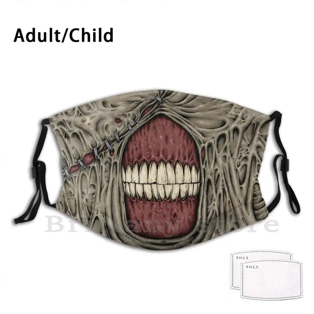 Многоразовая маска зонт с забавным принтом фильтром Pm2.5|Мужские маски-балаклавы|