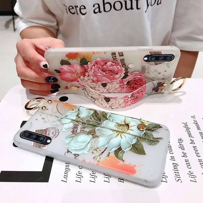 Держатель чехол для телефона samsung Galaxy S8 S9 S10 плюс A30 A40 A50 A60 A70 A10 A20 Note 8 9 10 мягкий ТПУ