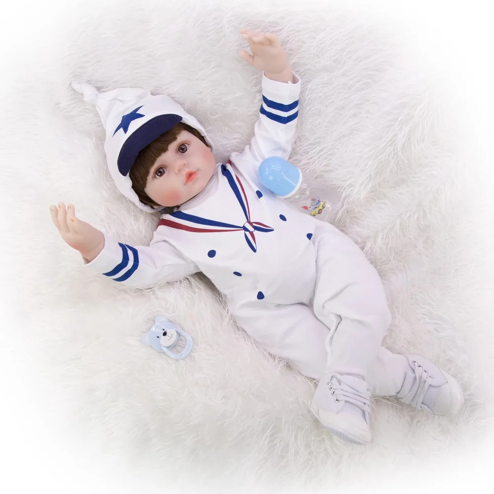 60 см реалистичный новорожденный малыш мягкий силиконовый винил Детская кукла