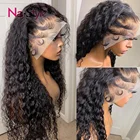 Парик из вьющихся человеческих волос 13x4, парик из натуральных волос со шнуровкой спереди, длинный 30-дюймовый парик на шнуровке спереди, парик из натуральных человеческих волос со шнуровкой спереди для черных женщин