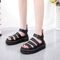 2021 summer martens shoes for women shoes comfy soft women sandals wedge low heels shoes thick bottom ladies sandals