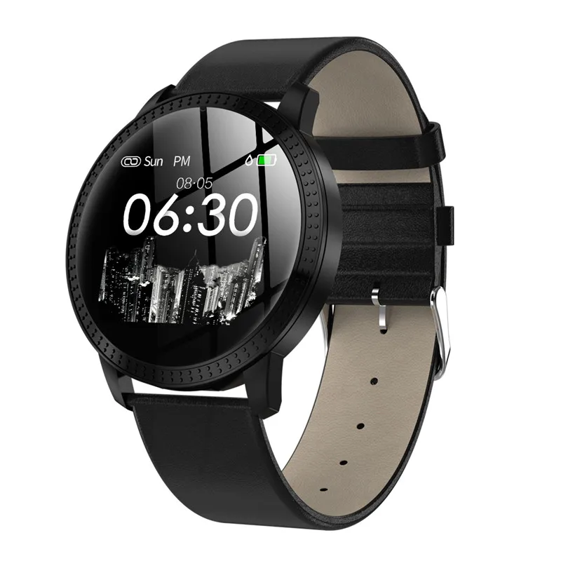 New Tempered Glass Smart Watch Blood Pressure Heart Rate Monitor Fitness Tracker Smartwatch connect Android Iphone 6 7 8 | Наручные часы