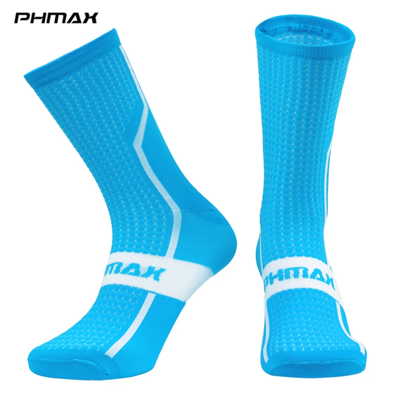PHMAX Pro велосипедные носки летние MTB велосипедные носки профессиональные спортивные гоночные горные велосипедные носки 7 цветов унисекс - Цвет: Blue