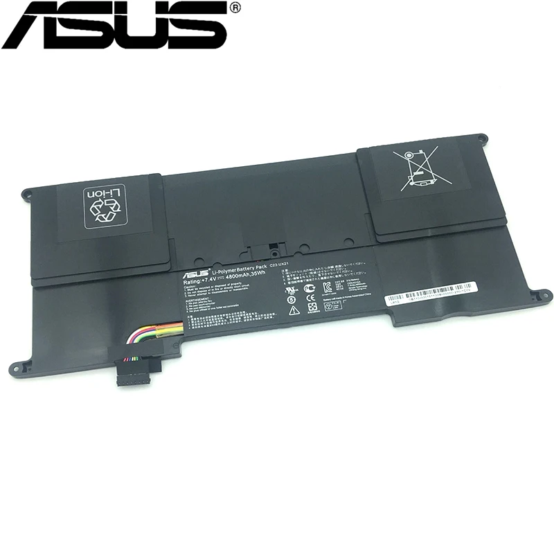 ASUS оригинальные 4800 мА/ч, C23-UX21 C23UX21 Аккумулятор для ноутбука ASUS Zenbook UX21 UX21A UX21E серия Ultrabook 7,4 V 35Wh