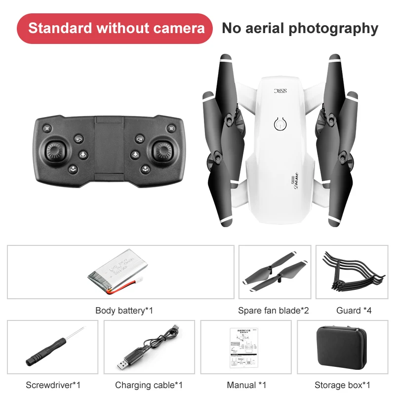 

S600 Foldable 720p/1080p/4K Dual Camera Drone HD Aerial Photography Quadcopter Height Keep Drones Real Time Transmission RC Toys