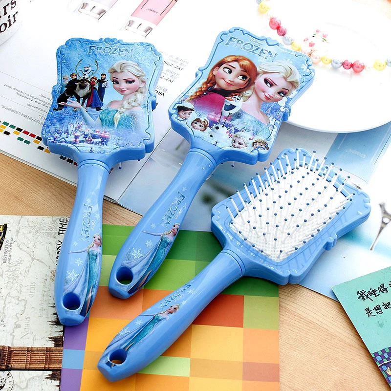 Disney Frozen Princess Comb Anna Elsa Anti-static Hair Care Brushes Baby Girls Dress Up Makeups Birthday Kids Gifts