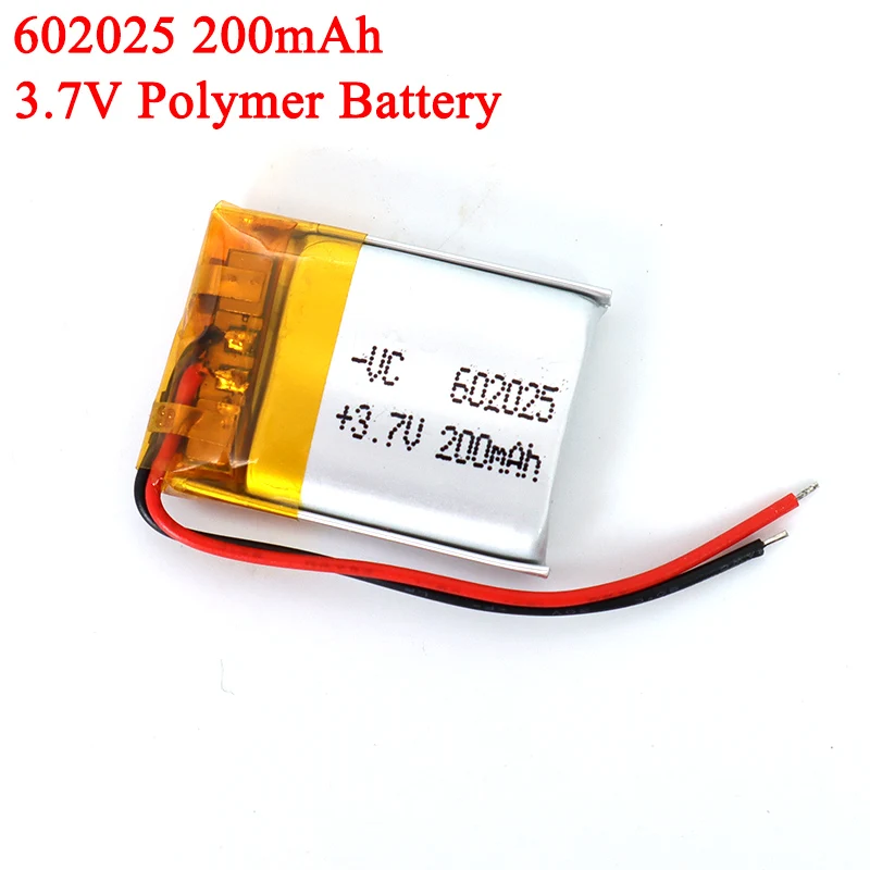 1/2/4/6/8/10 шт. перезаряжаемый литий полимерный аккумулятор 3 7 в 200 мАч 602025 для PSP Смарт