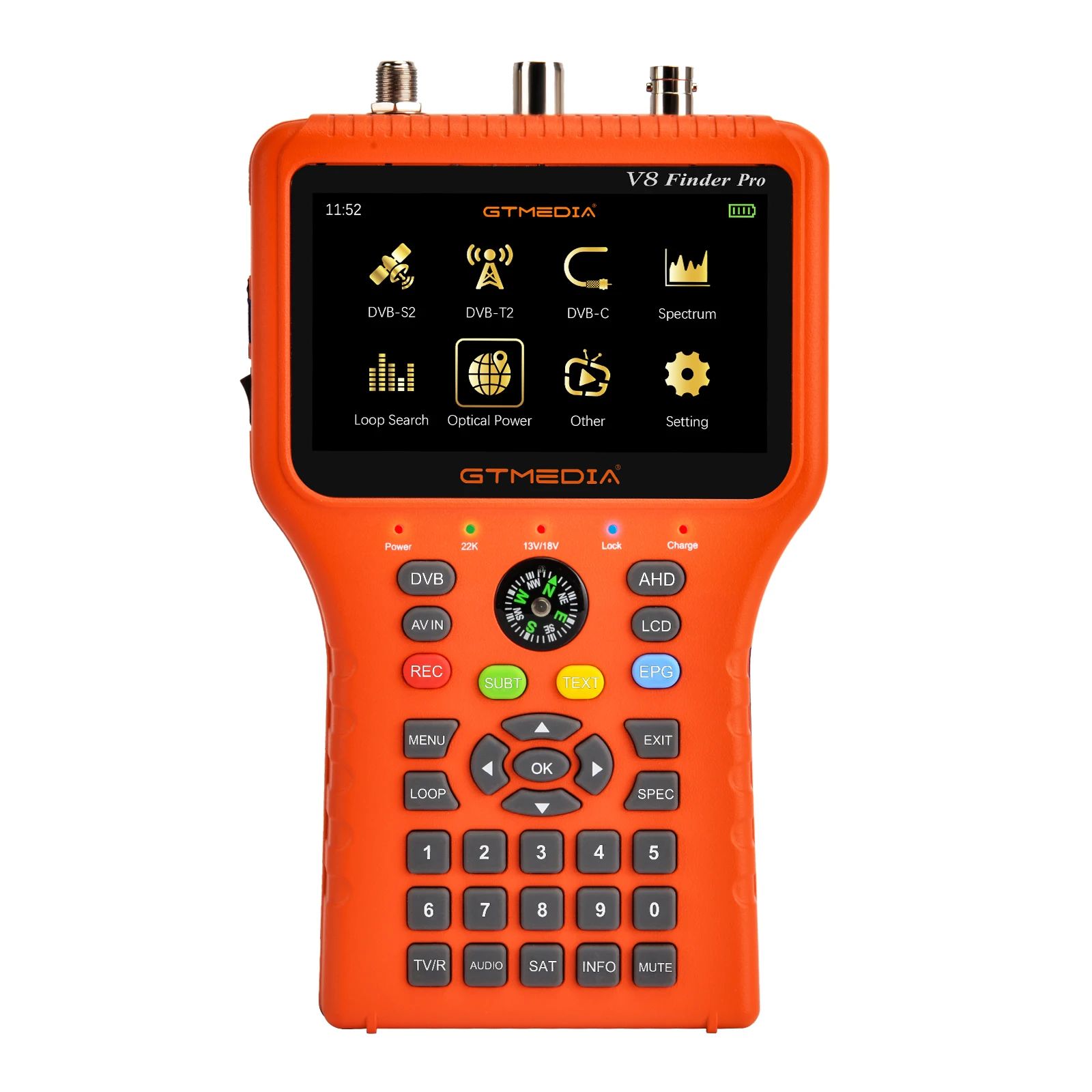 GTMEDIA V8 Finder Pro DVB-S2X/S2/S/T2/T/C/ATSC-C H.265 SatFinder 1080P HD цифровой спутник 3 5 in LCD VS Meter |